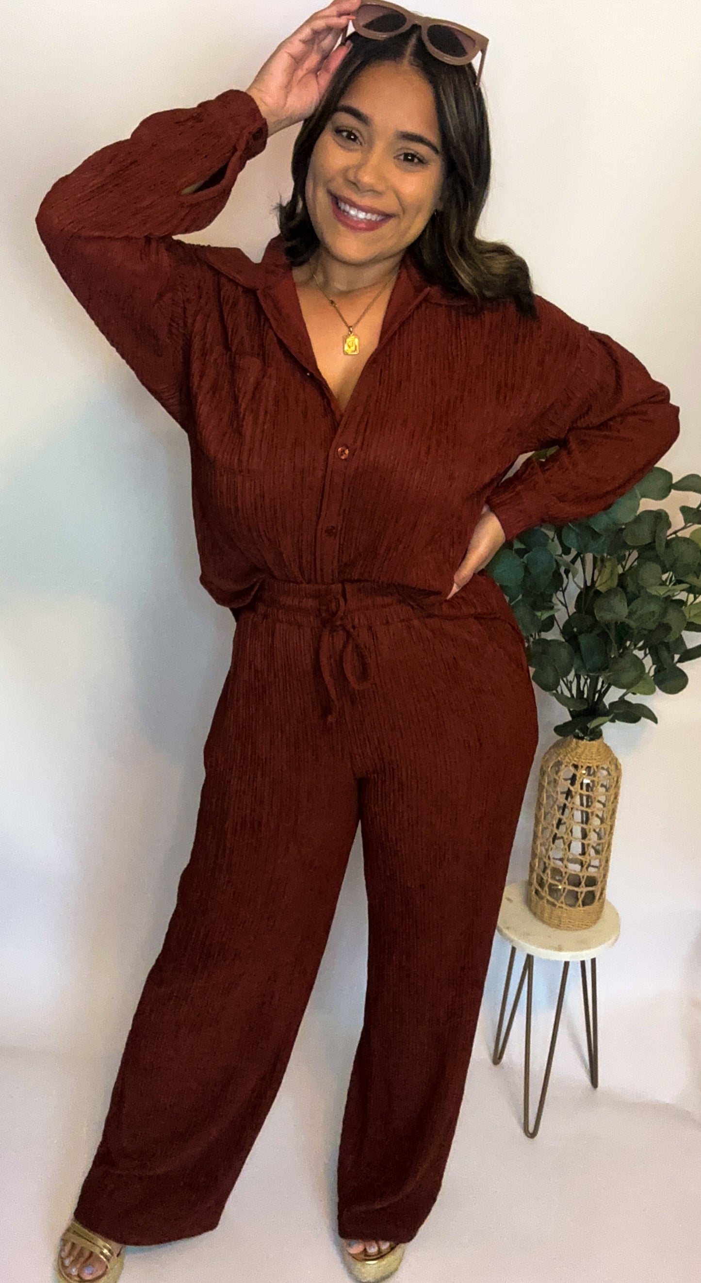 Burgundy Two-Piece set