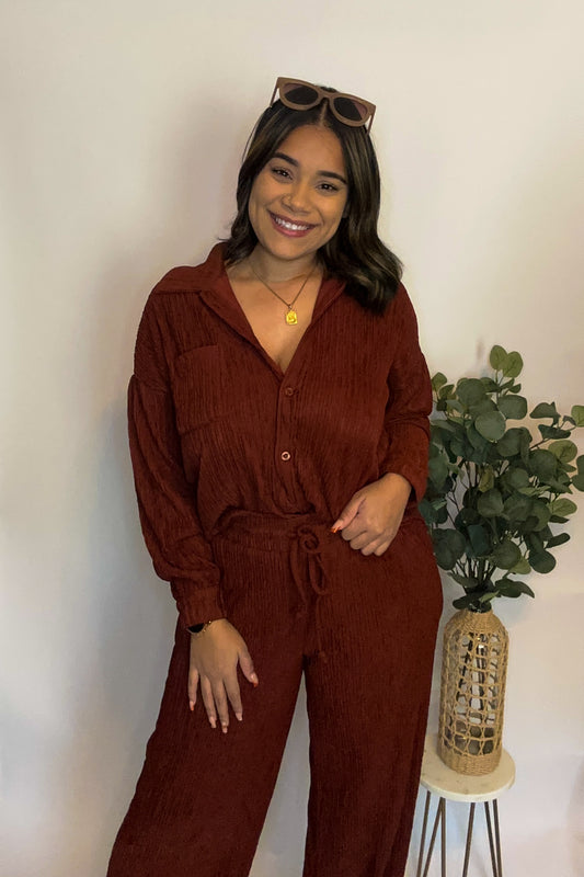 Burgundy Two-Piece set